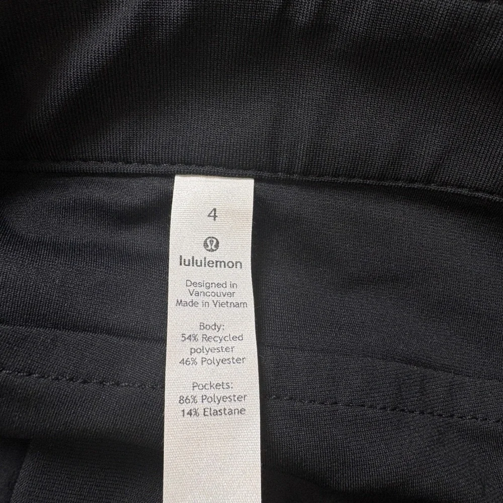 Lululemon Pants Womens 4 Black City Sleek 5 Pocket 7/8 Warpstreme High Rise NEW
